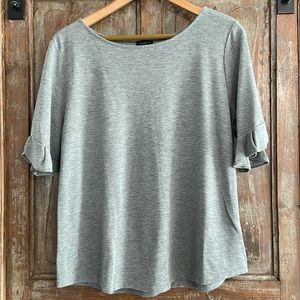 Ann Taylor Factory 1/2 Sleeve Gray Top Size XL